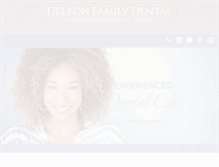 Tablet Screenshot of deleonfamilydental.com